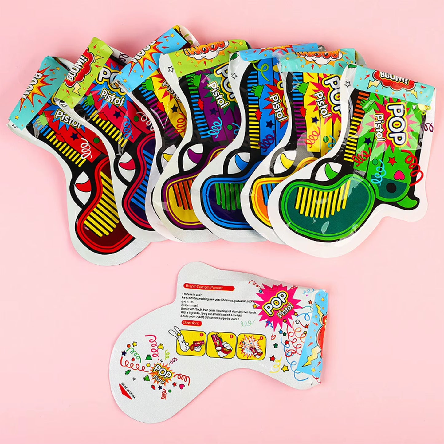 Party Atmosphere Confetti Handheld Fireworks Gun Toys Interesting Creative Fireworks for Christmas New Year Party Surprise Toy