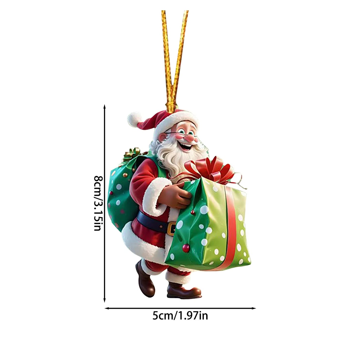 7Pcs/Set Christmas Tree Hanging Ornament Christmas Window Decor Festive Santa Claus Hanging Decorations for Christmas Tree