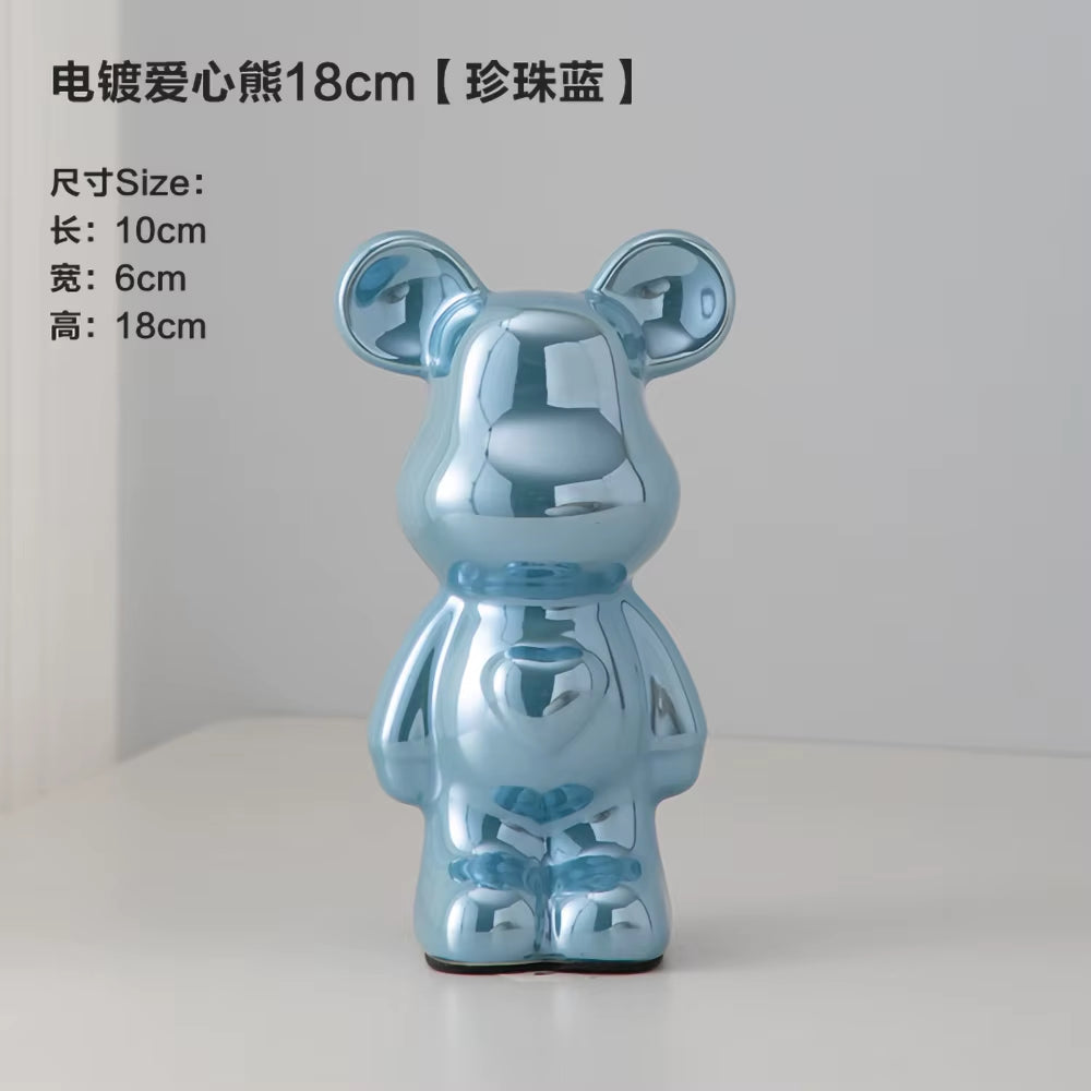 18-28CM European Electroplating Ceramic Care Bear Doll Ornament Home Desktop Living Room Decoration Ornament Decorative Figurine