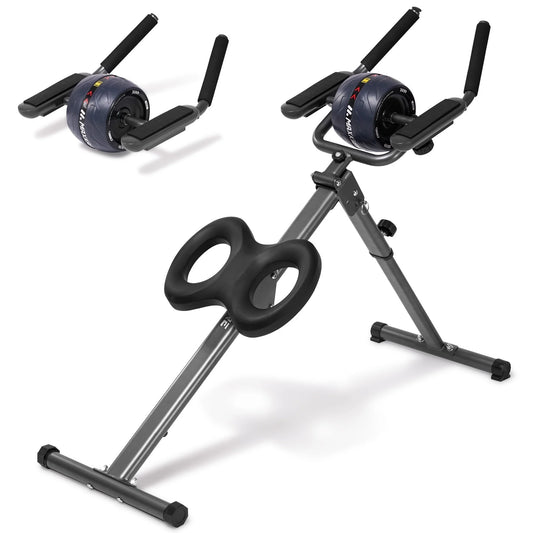 Adjustable Ab Machine with Detachable Ab Roller Wheel