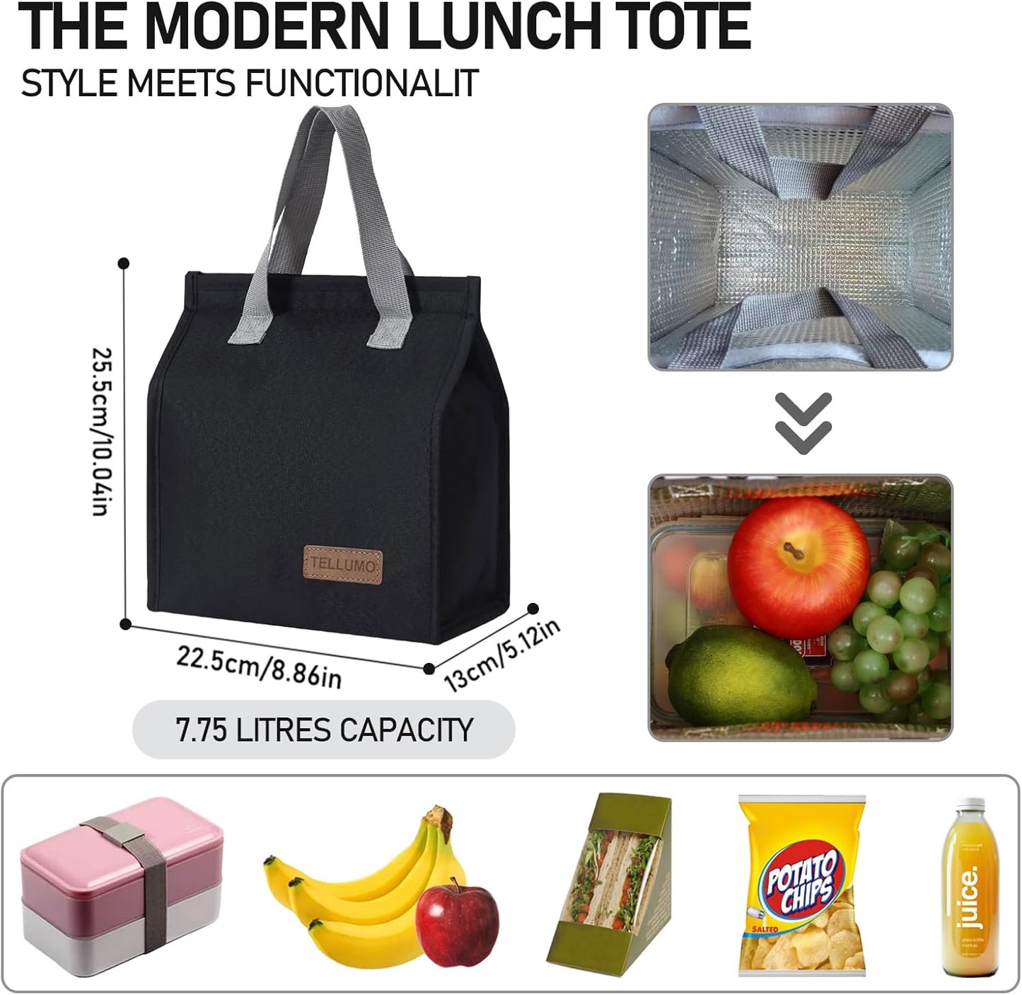 Lunch Box Container Reusable Leakproof Tote for Office, Work, School, Beach or Travel