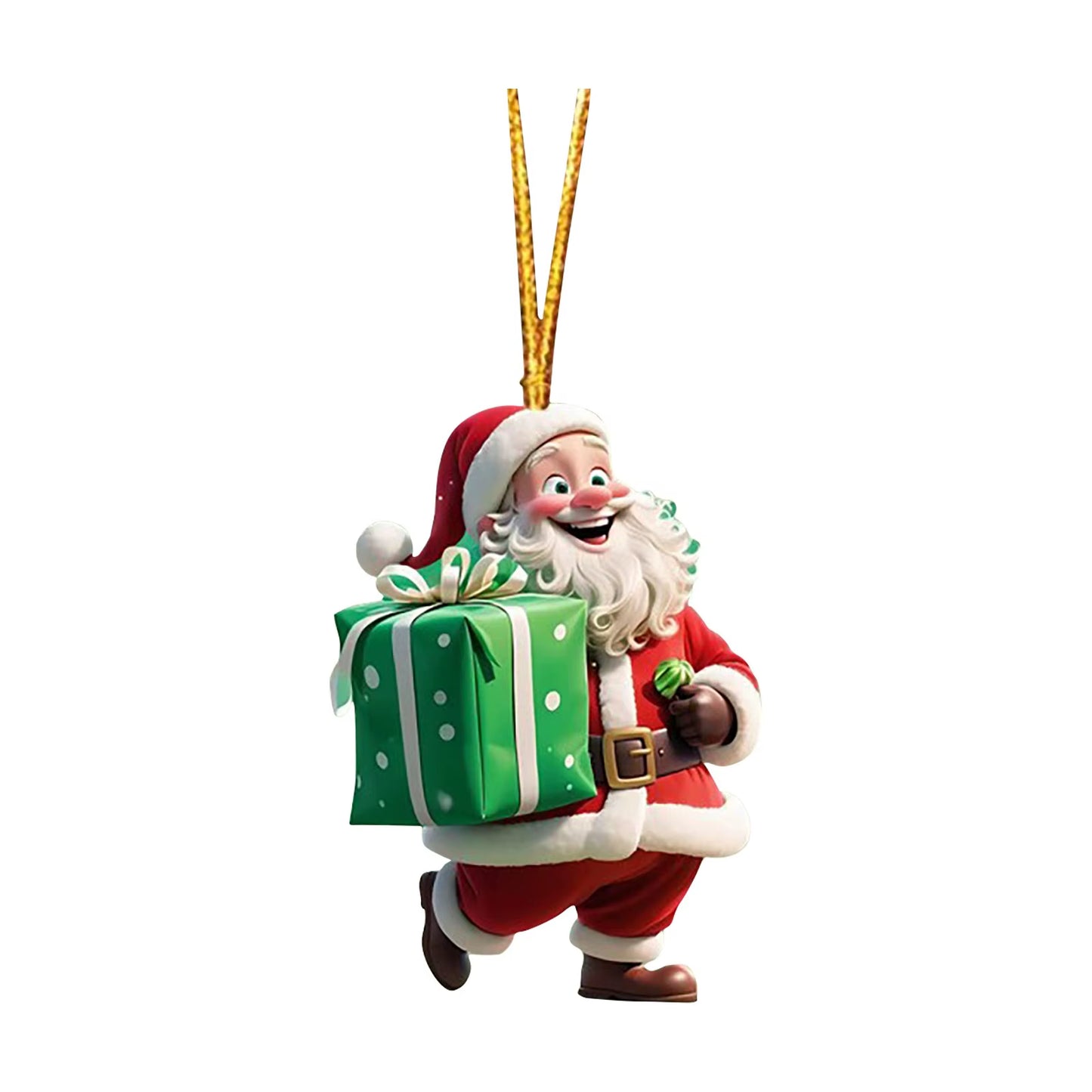 7Pcs/Set Christmas Tree Hanging Ornament Christmas Window Decor Festive Santa Claus Hanging Decorations for Christmas Tree