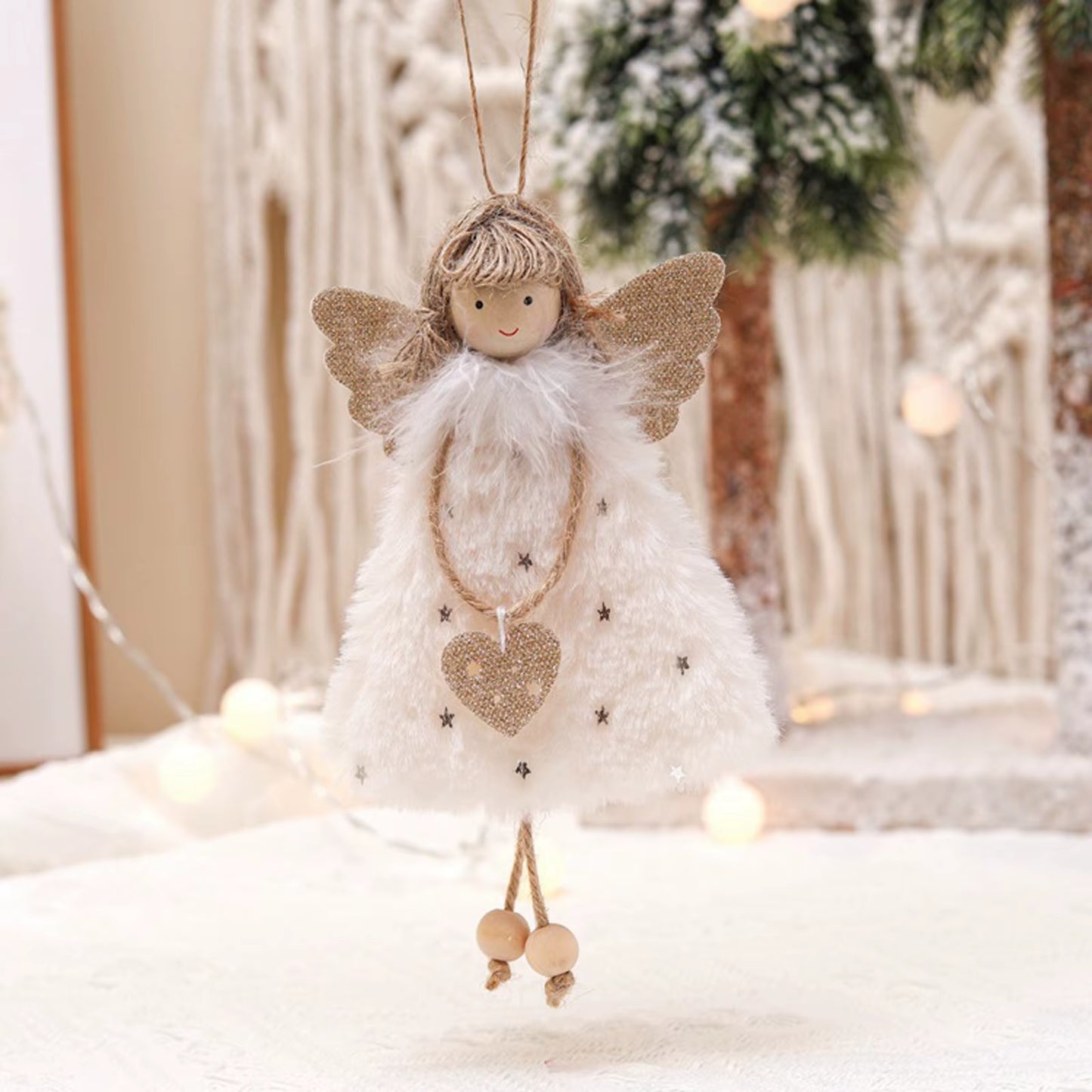 3PCS Christmas Tree Decorations Cute Angel Doll Girl Pendant Navidad 2024 New Year Christmas Tree Ornaments Xmas Gift for Kids