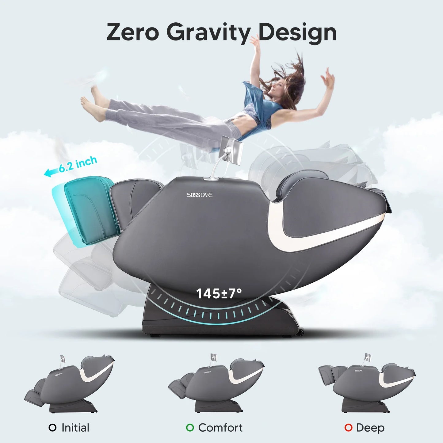Zero Gravity Full Body Massage Chair | Shiatsu Heat Therapy - SP!NECK™