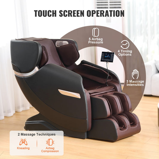 VEVOR Full Body Massage Chair Zero Gravity 3D Shiatsu Recliner