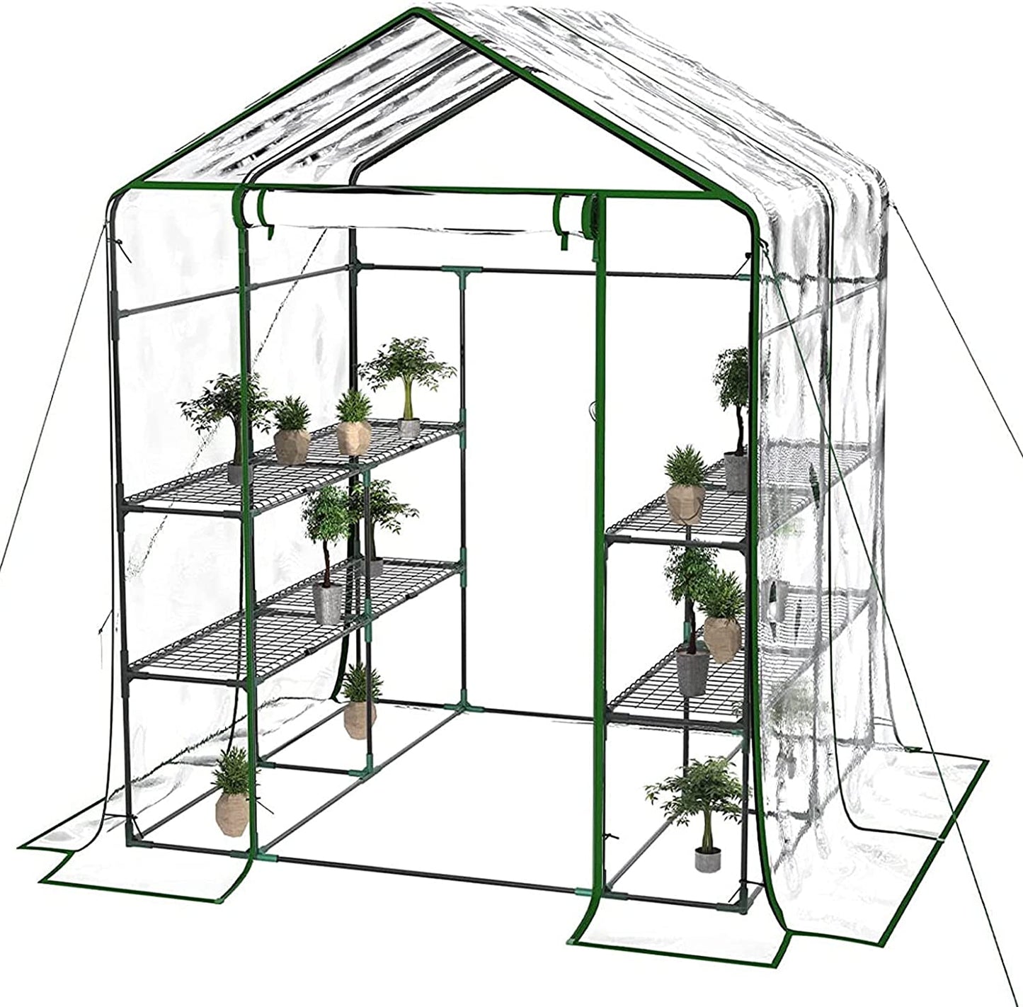 BLUU Greenhouse, Portable Green House Indoor and Outdoor Kit with Anchors and Ropes