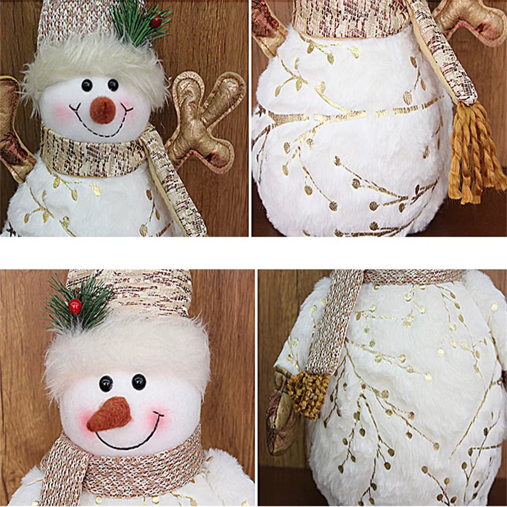 2022 Large Cartoon Plush Snowman Dolls 60/50/26Cm Home Xmas Tree Decoration Shopping Mall Hotel Window Christmas Ornaments