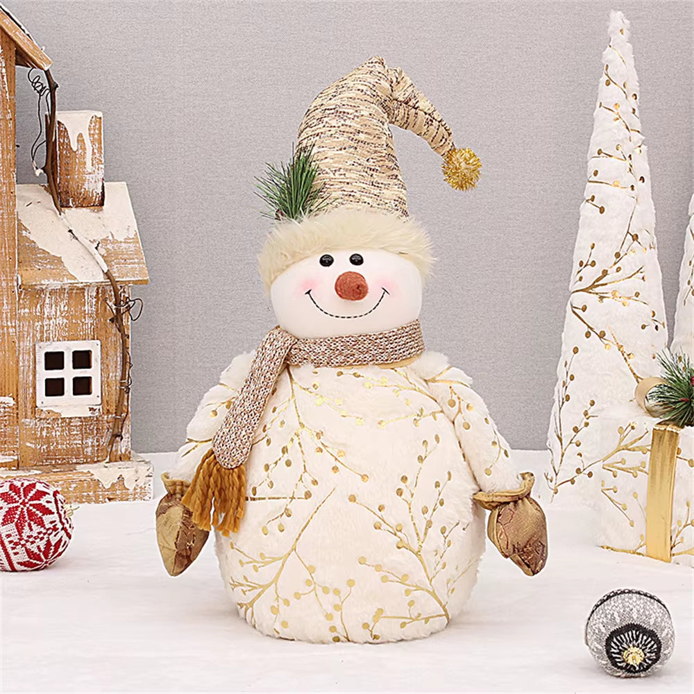 2022 Large Cartoon Plush Snowman Dolls 60/50/26Cm Home Xmas Tree Decoration Shopping Mall Hotel Window Christmas Ornaments