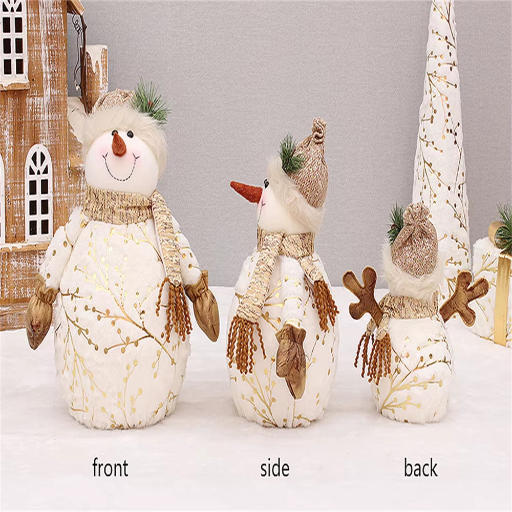 2022 Large Cartoon Plush Snowman Dolls 60/50/26Cm Home Xmas Tree Decoration Shopping Mall Hotel Window Christmas Ornaments