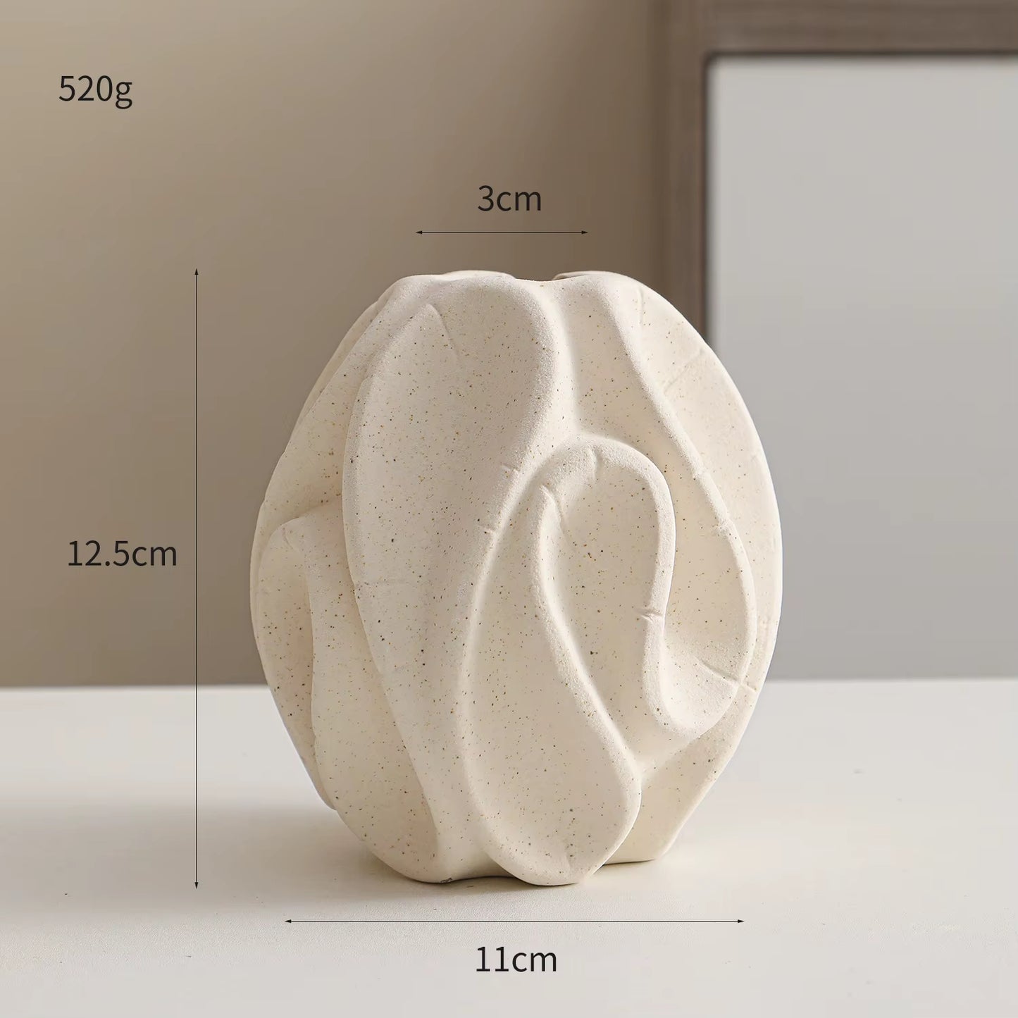 Ceramic Vase with Conch Design White Flower Pot Coral Vase Nordic Art Flower Arrangement Pot Living Room Desktop Decoration