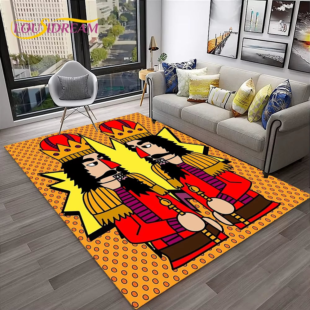 Nutcracker Christmas Tree Cartoon Fairy Tales Carpet Rug for Home Living Room Bedroom Sofa Doormat Decor,Kids Non-Slip Floor Mat