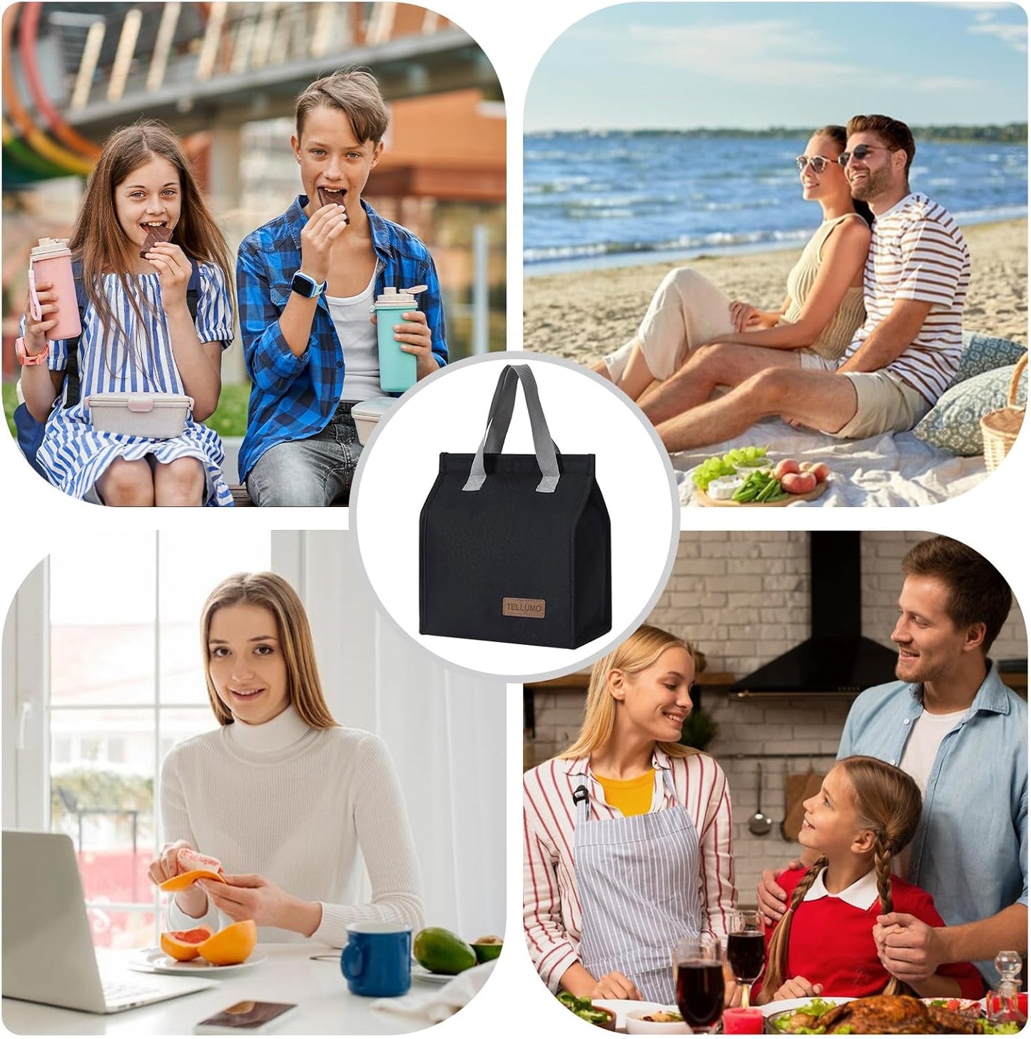 Lunch Box Container Reusable Leakproof Tote for Office, Work, School, Beach or Travel
