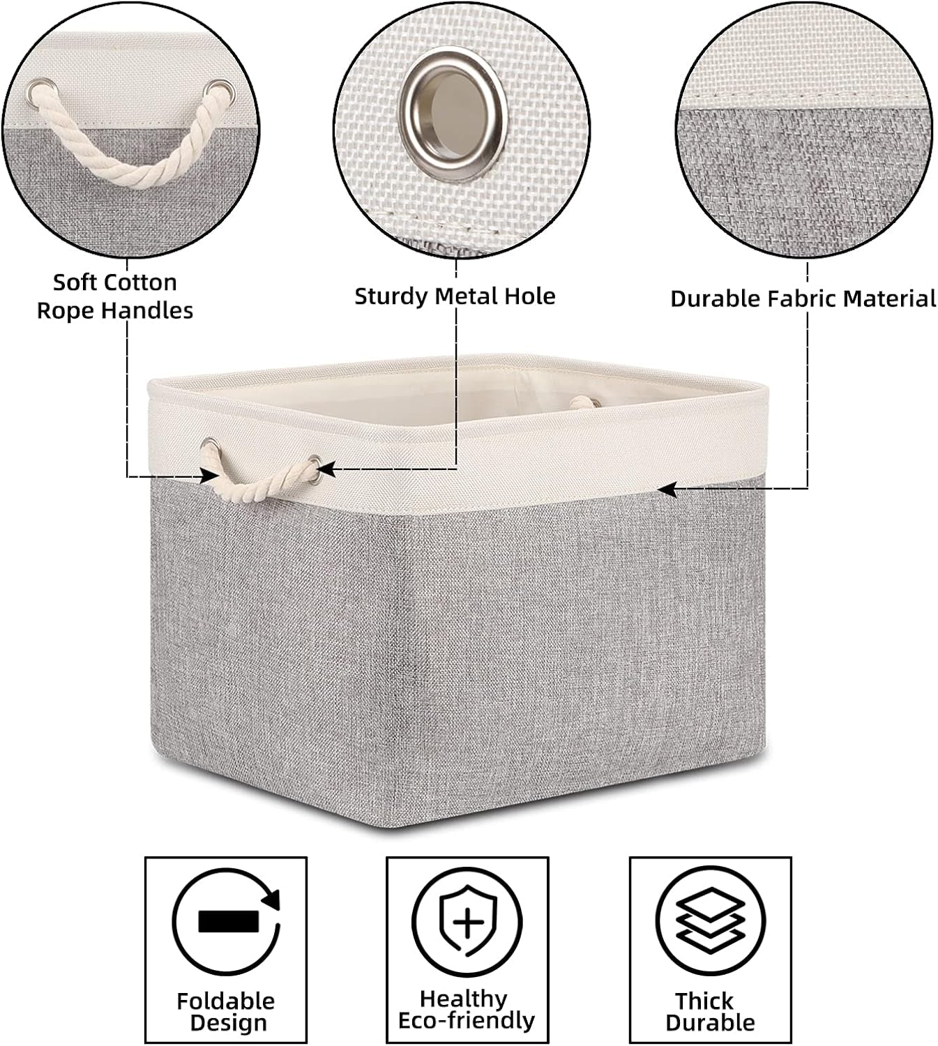 Large Storage Bins for Shelves 2 Pack 16X12 Organizer Bins