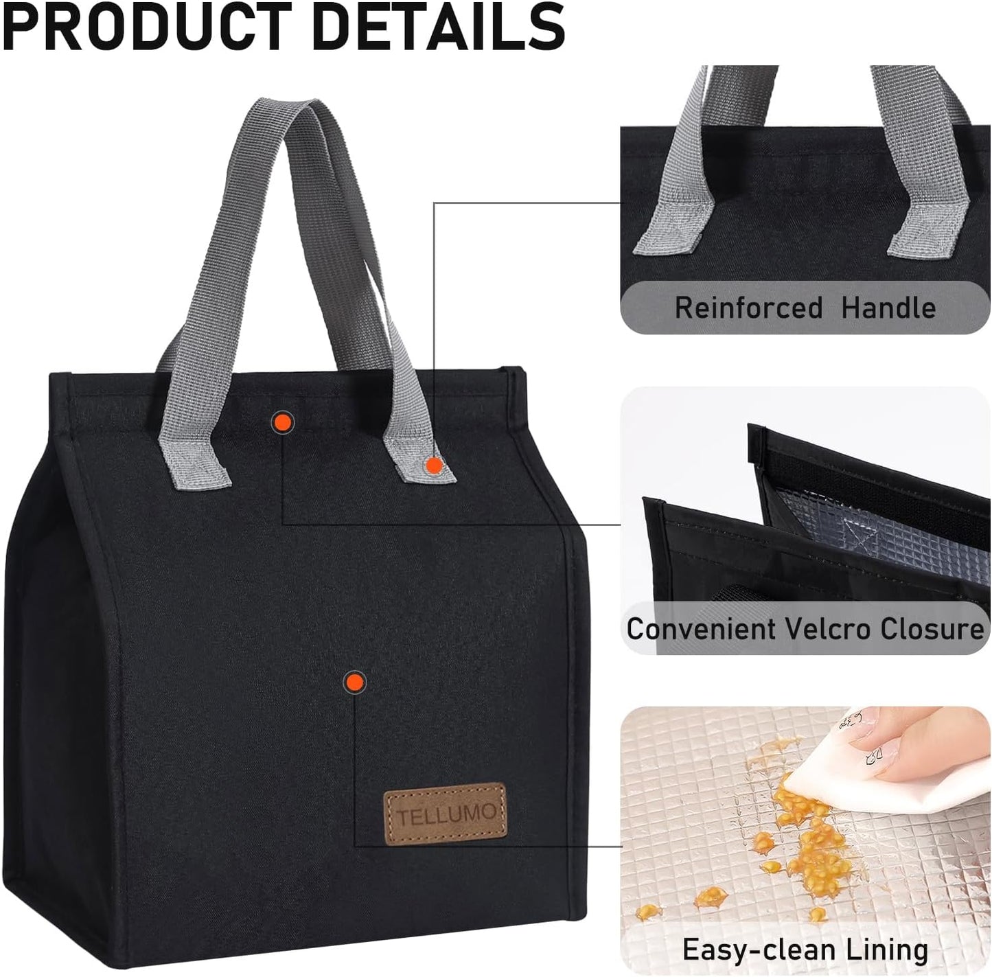 Lunch Box Container Reusable Leakproof Tote for Office, Work, School, Beach or Travel