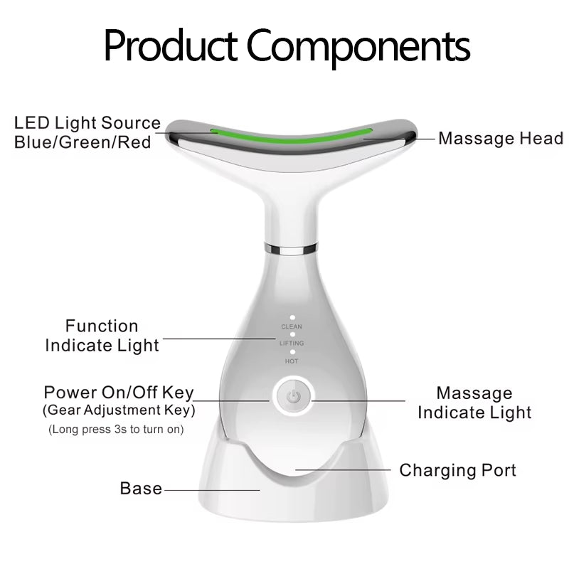 7-Color LED Beauty Device for Professional Anti-Aging Results - SP!NECK™