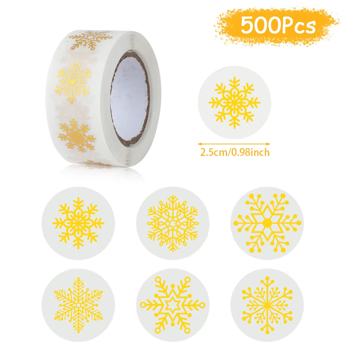 Christmas Gift Stickers Happy 2026 New Year Sealing Sticker Self-Adhesive DIY Gift Baking Package Envelope Stationery Decor