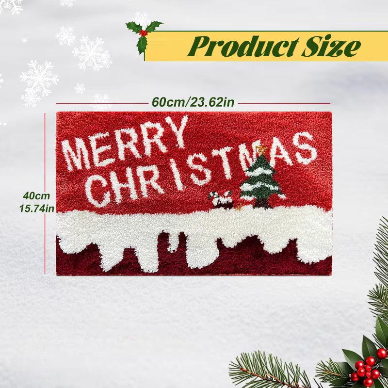 Christmas Door Carpet Merry Christmas Mat Festival Santa Claus Outdoor Decorations Home 2025 Navidad Xmas Ornament New Year 2026