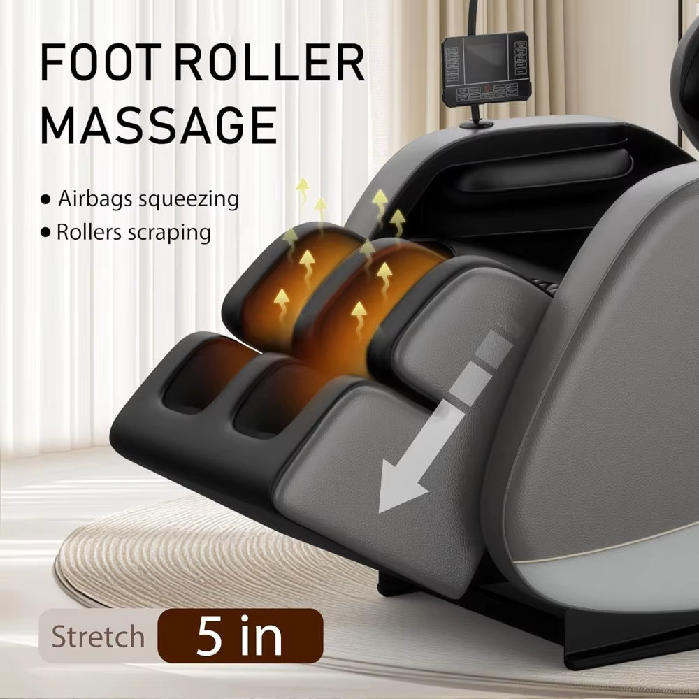 "Full Body Zero Gravity Massage Chair with Auto Modes, Airbag Massage, 6 Fixed Point Rollers, Foot Massage, and Heating" - SP!NECK™