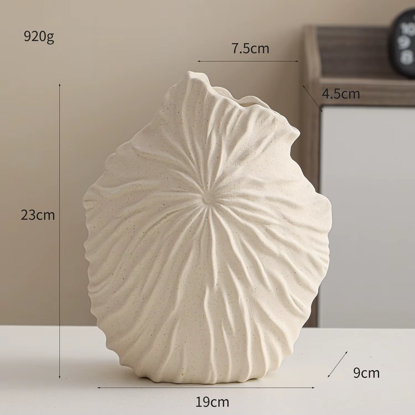 Ceramic Vase with Conch Design White Flower Pot Coral Vase Nordic Art Flower Arrangement Pot Living Room Desktop Decoration