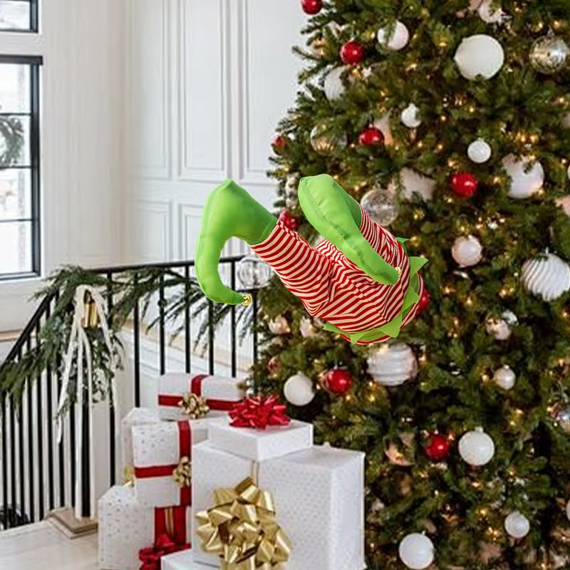 Christmas Santa Legs USB Christmas Scene Layout Animated Foot Christmas Ornament Christmas Tree Ornament Decorations For