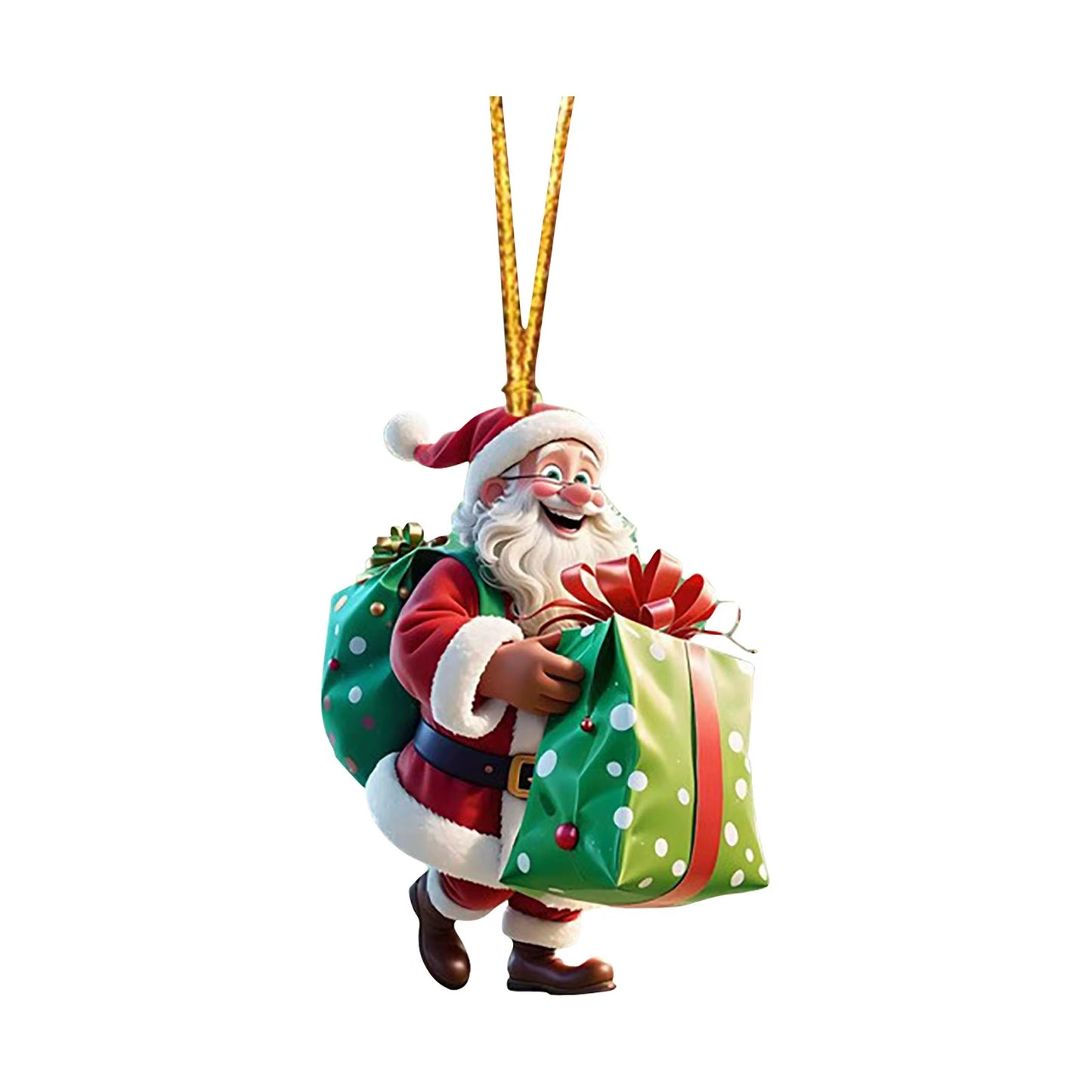7Pcs/Set Christmas Tree Hanging Ornament Christmas Window Decor Festive Santa Claus Hanging Decorations for Christmas Tree