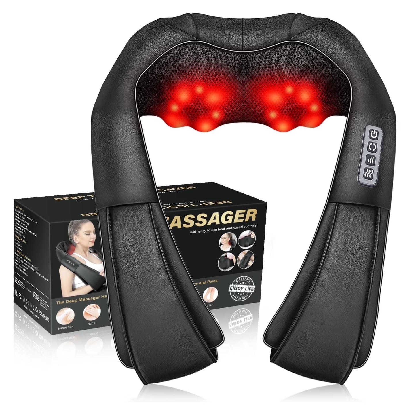 Electric Neck & Shoulder Massager | Heated Back Pillow - SP!NECK™