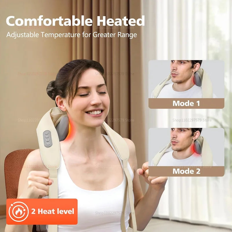 Cordless Shiatsu Neck and Back Massager with Heat