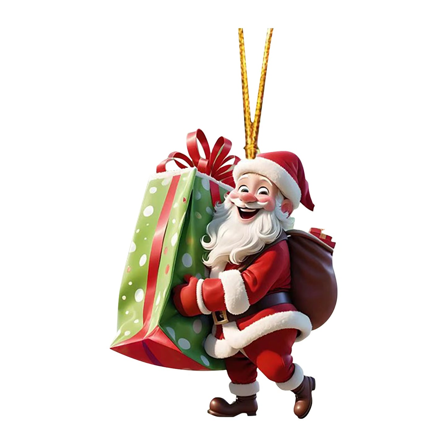 7Pcs/Set Christmas Tree Hanging Ornament Christmas Window Decor Festive Santa Claus Hanging Decorations for Christmas Tree