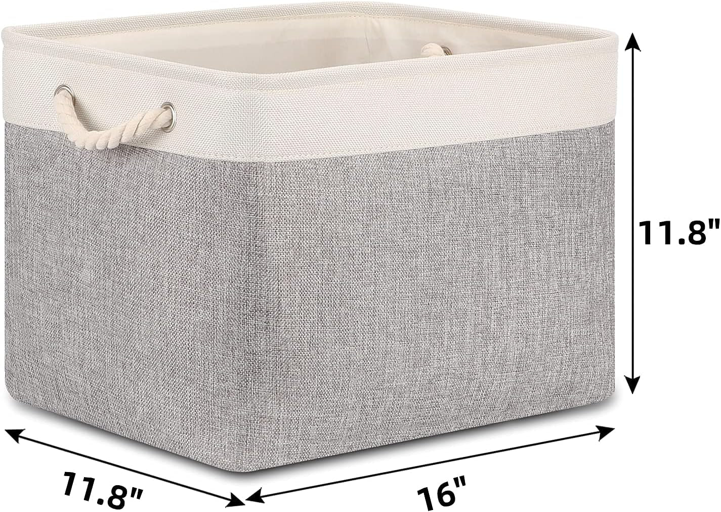 Large Storage Bins for Shelves 2 Pack 16X12 Organizer Bins
