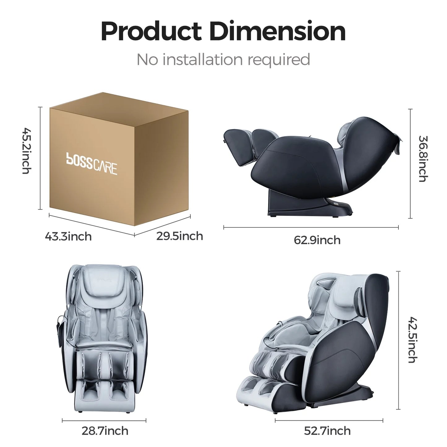 4D Massage Chair - Zero Gravity Shiatsu & Heat Therapy - SP!NECK™
