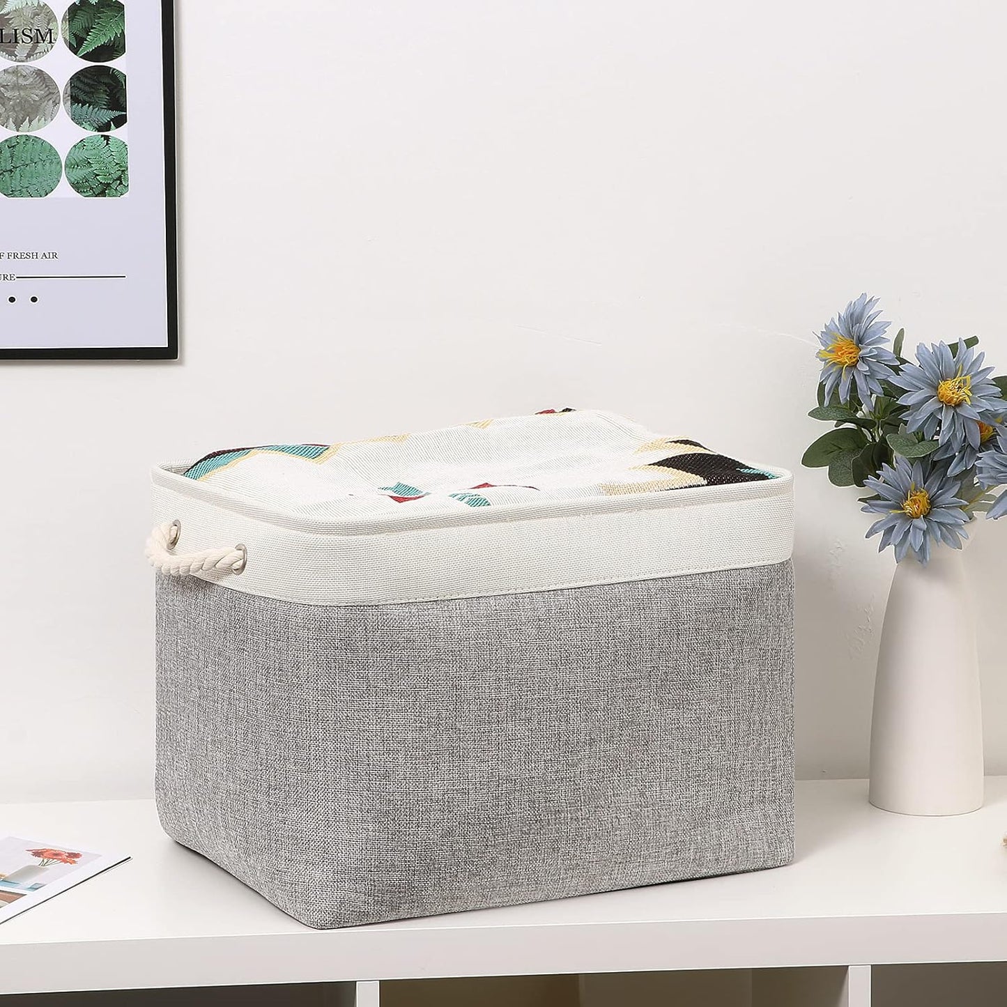 Large Storage Bins for Shelves 2 Pack 16X12 Organizer Bins
