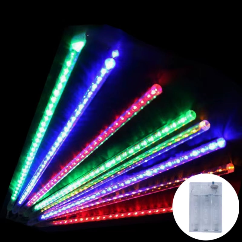 30Cm LED Meteor Shower Rain String Lights AA Battery LED Lights Street Christmas Decoration for Home Outdoor Wedding Party Decor