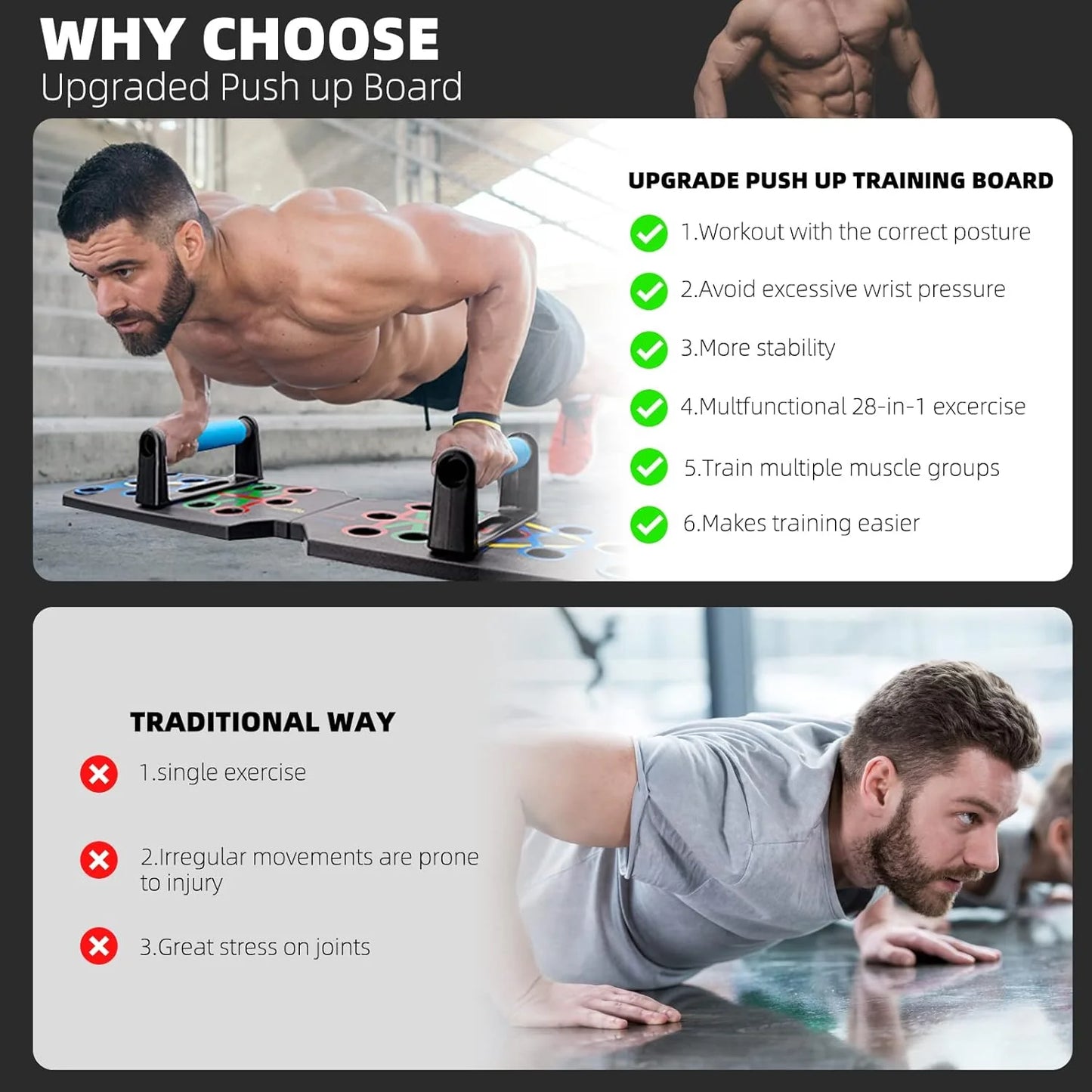 28 in 1 Push up Stand Home Gym Exercise - SP!NECK™
