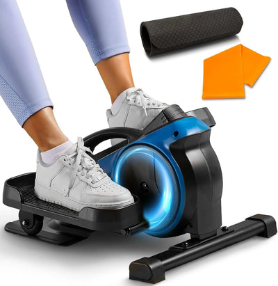 under Desk Elliptical Exercise Machine – Motorized Pedal Exerciser for Home and Office - Blue