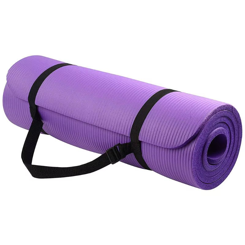 1 Set Yoga Mat for Extra Thick 1Cm Pilates Fitness Cushion Non Slip Exercise Pad