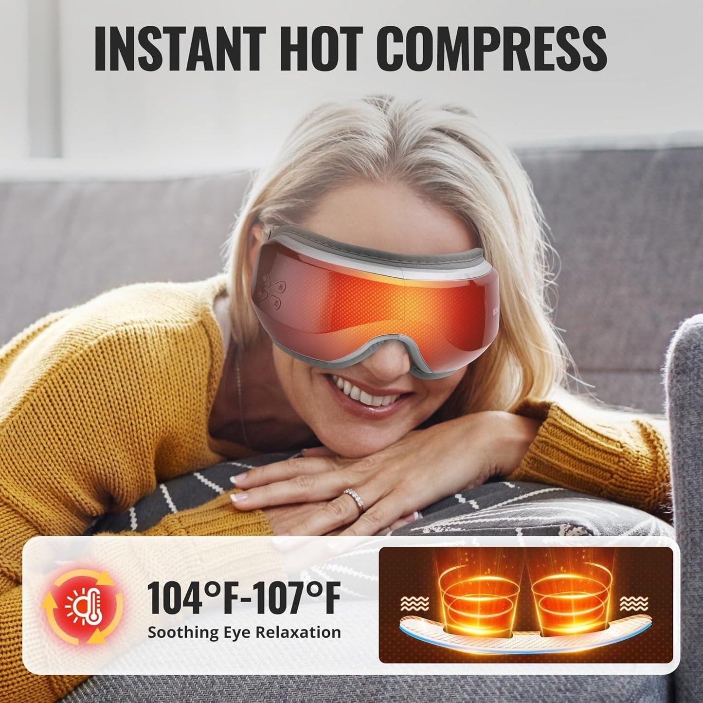 Eye Massager with Heat - Vision X Heated Mask for Migraine Relief - SP!NECK™