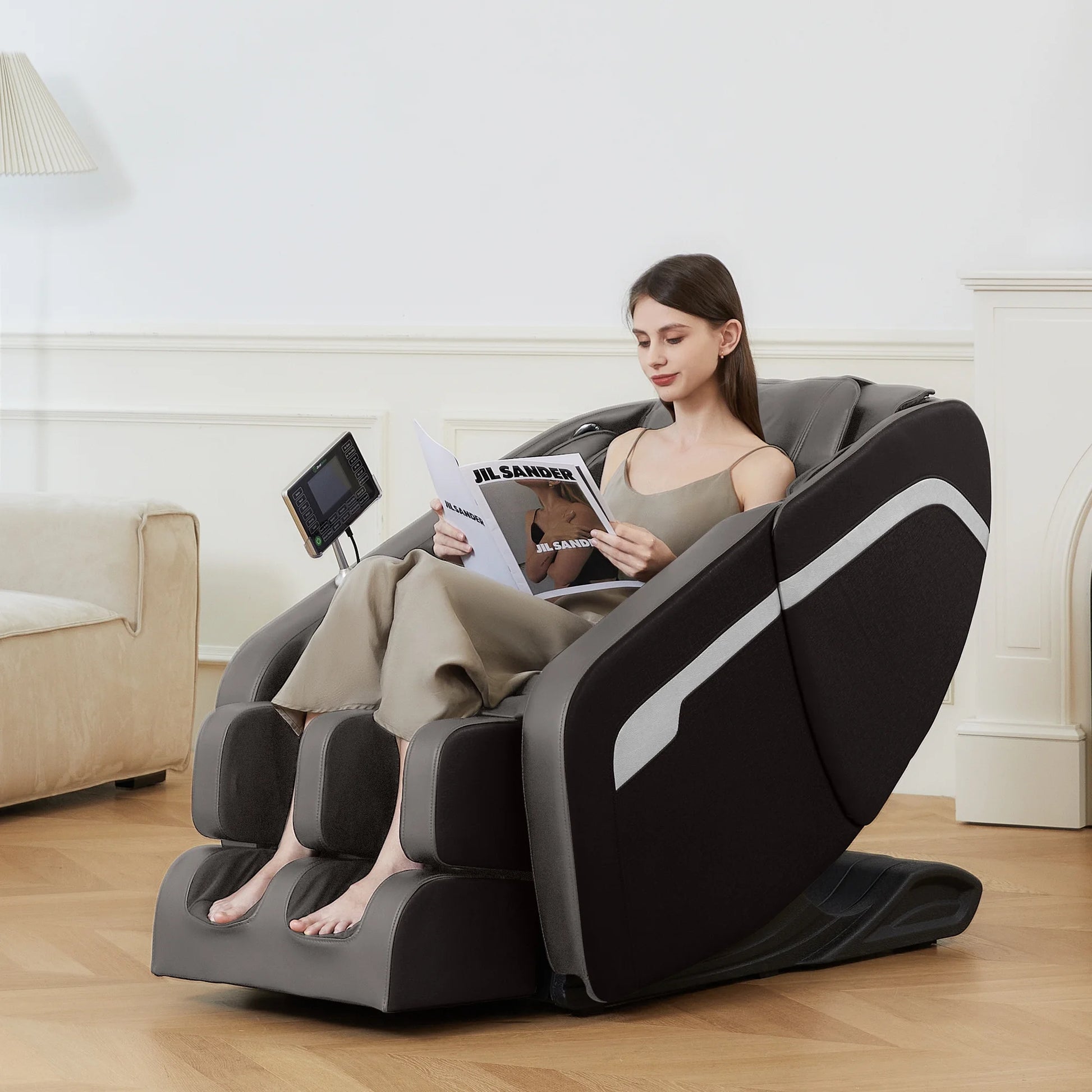 Massage Chair, Full Body Zero Gravity Massage Chair Recliner with Foot Massager, Brown - SP!NECK™ 