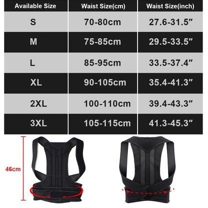 Back Brace Posture Corrector for Women and Men, Shoulder Straightener, Adjustable Full Back Support for Upper and Lower Back - SP!NECK™ 
