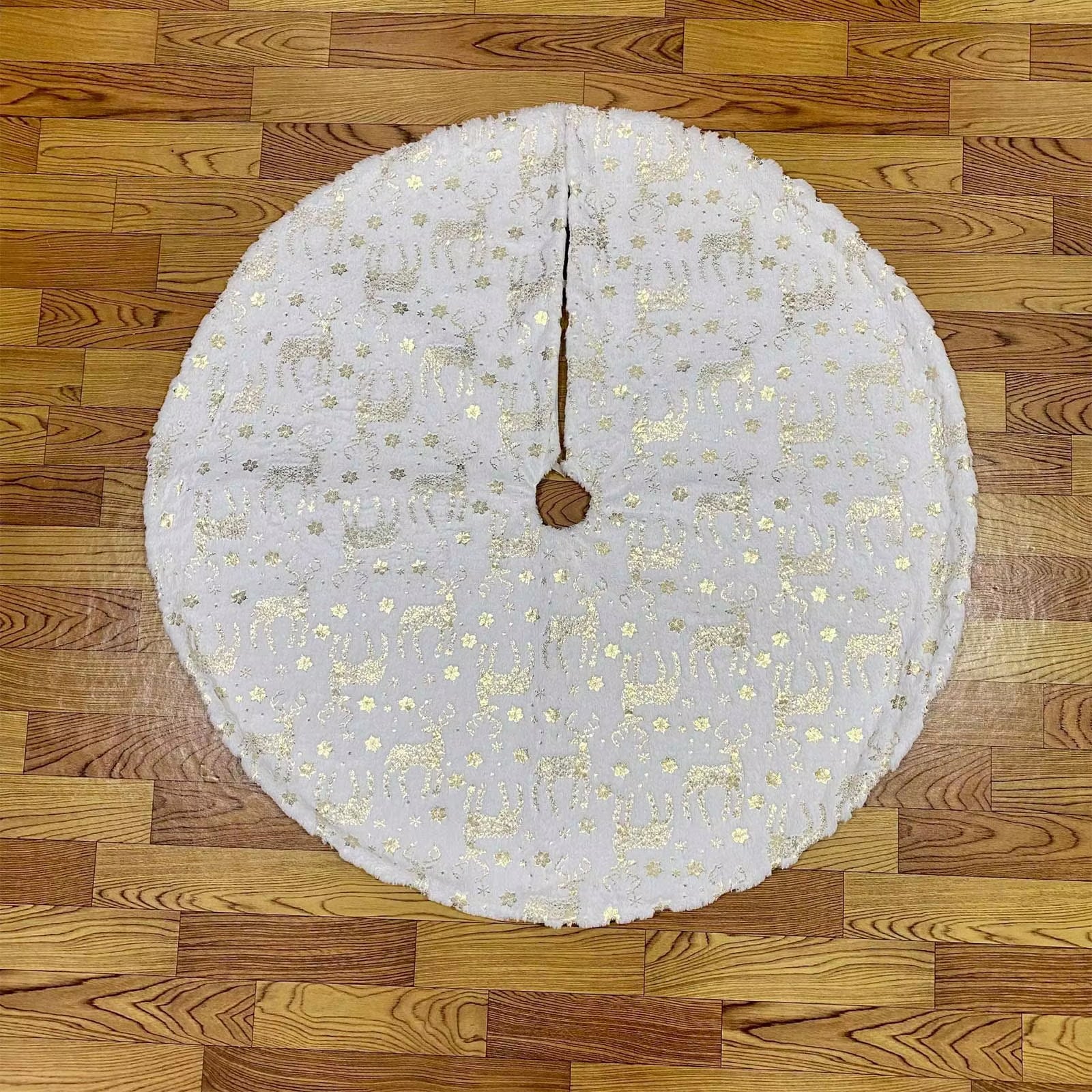 Christmas Tree Skirt Snowflake Decoration Skirt Christmas Decoration Ornament Xmas Trees Skirts Base Cover New Year Navidad