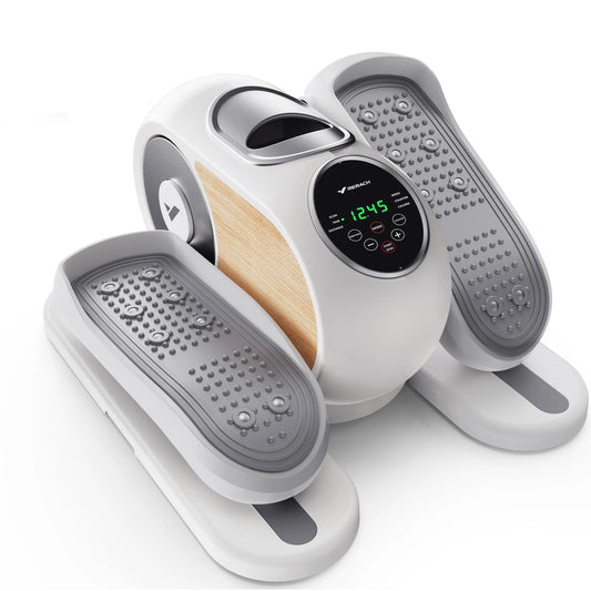 under Desk Elliptical Machine, Electric Elliptical for Seniors, 12 Adjustable Speeds, Quiet Portable Fitness Equipment Gift for Family & Office with PVC Anti-Slip Mat