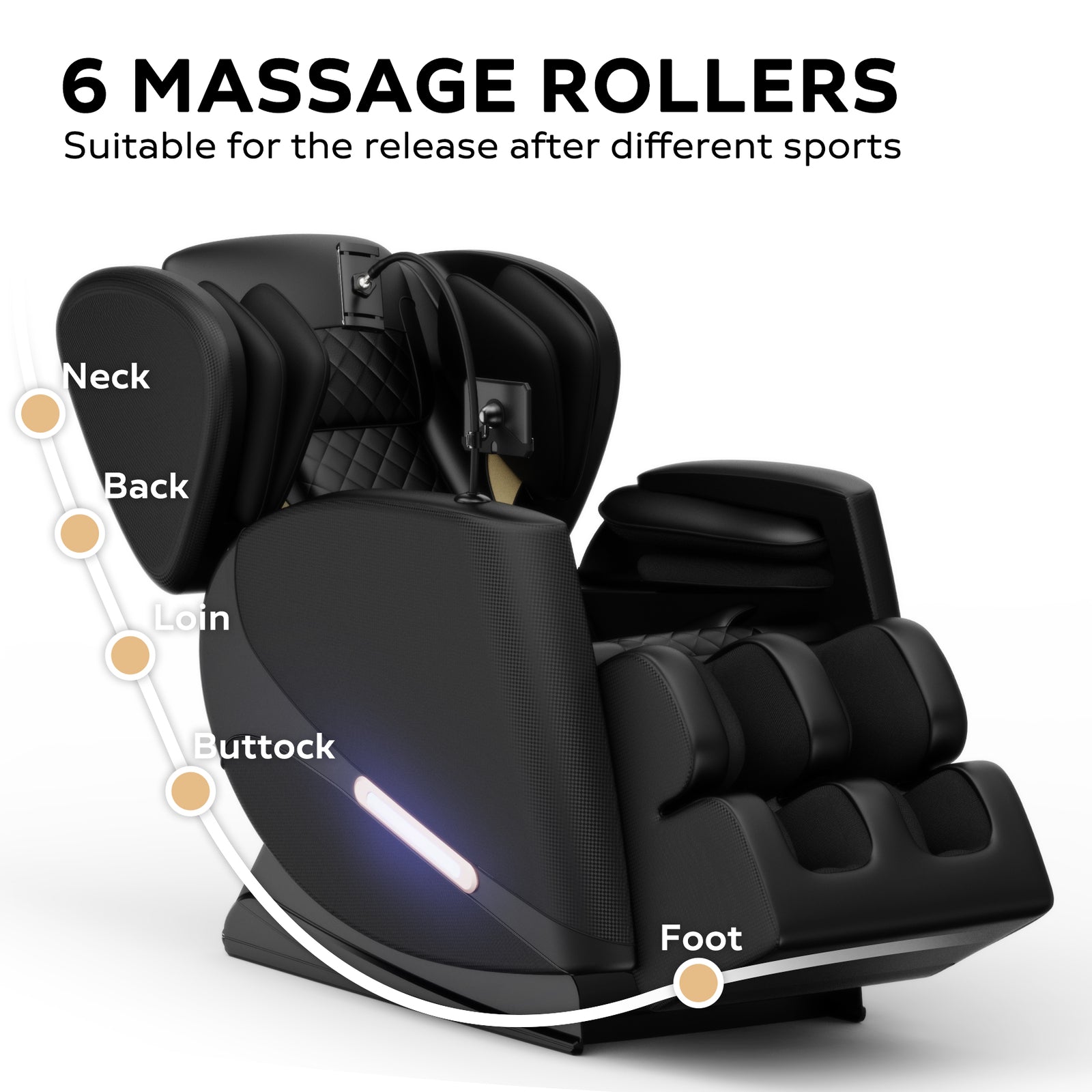 Modern Massage Chair Recliner with Zero Gravity with Full Body Air Pressure