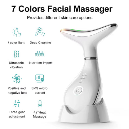 7-Color LED Beauty Device for Professional Anti-Aging Results - SP!NECK™ 