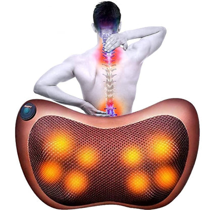 Head Massager Car Home Cervical Shiatsu Massage Neck Back Waist Body Electric Multifunctional Massage Pillow Cushion