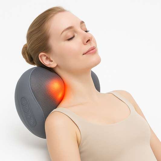 Electric Multifunctional Waist Back Massager Neck Massage Pillow Roller Kneading Shiatsu Heating Fatigue Relieve Gift