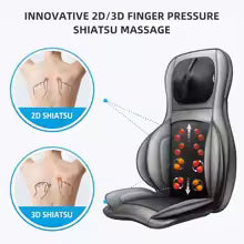 Comfier Shiatsu Massage Seat Cushion - Neck and Back Massager for Home Office Car