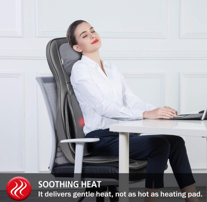 Comfier Shiatsu Massage Seat Cushion - Neck and Back Massager for Home Office Car
