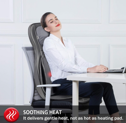 Comfier Shiatsu Massage Seat Cushion - Neck and Back Massager for Home Office Car