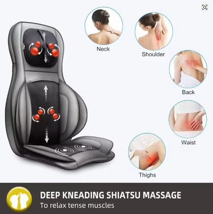 Comfier Shiatsu Massage Seat Cushion - Neck and Back Massager for Home Office Car