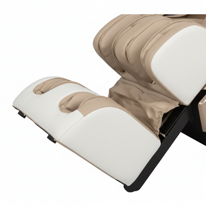 Experience Ultimate Relaxation with the Osaki OS-Champ L-Track Massage Chair in Elegant Beige and Brown