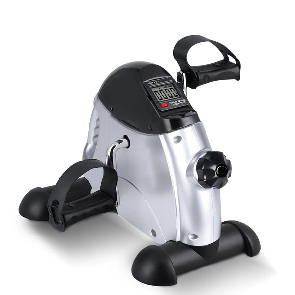 under Desk Bike Pedal Exerciser, Mini Exercise Bike with Digital Display, Portable Foot Cycle Arm & Leg Peddler Machine for Home